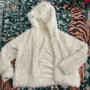 Free People Fuzzy Hooded festival Jacket